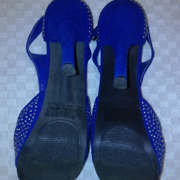 Liliana Peep Toe Stilettos with Silver Accent - Picture 5 of 7